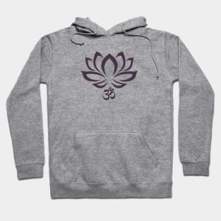 Lotus Flower Om Symbol Purple Hoodie